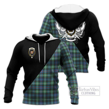 Baillie Ancient Tartan Knitted Hoodie with Family Crest and Military Logo Style Unisex Knitted Pullover Hoodie - Tartan Vibes Clothing