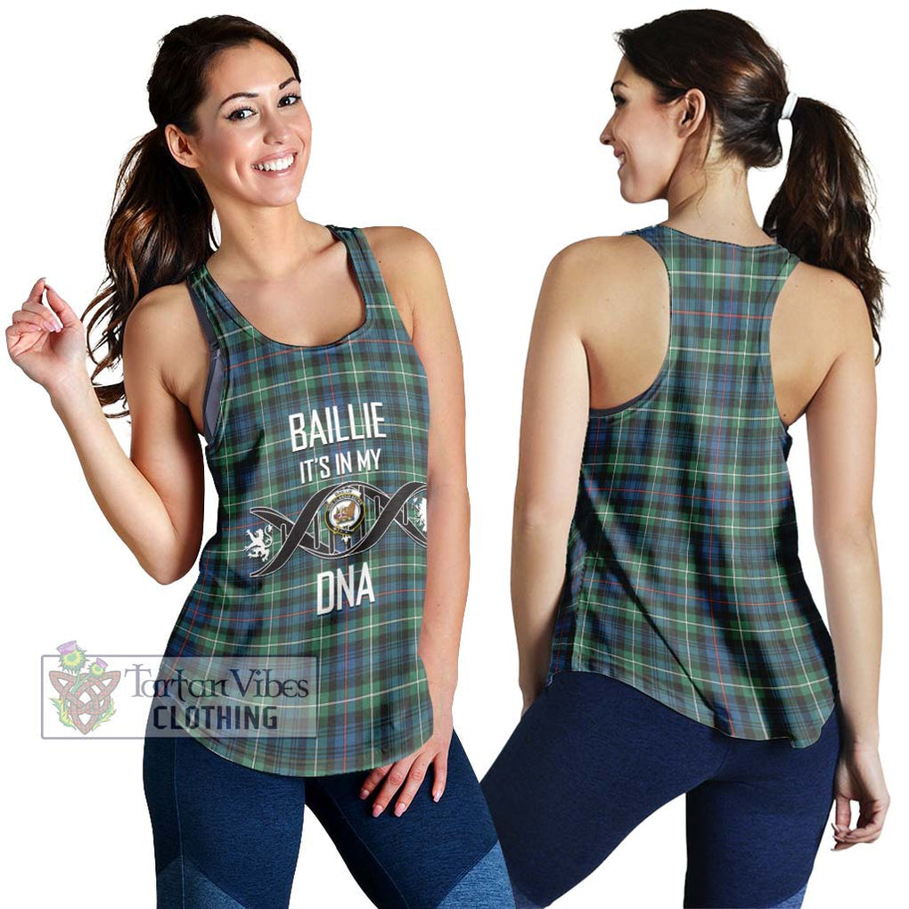 Baillie Ancient Tartan Women's Racerback Tanks with Family Crest DNA In Me Style 4XL - Tartan Vibes Clothing