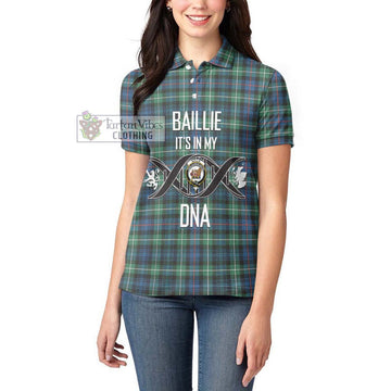 Baillie Ancient Tartan Women's Polo Shirt with Family Crest DNA In Me Style Women - Tartan Vibes Clothing