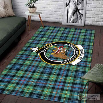 Baillie Ancient Tartan Area Rug with Family Crest L 59*86 inch (150x220 cm) - Tartan Vibes Clothing