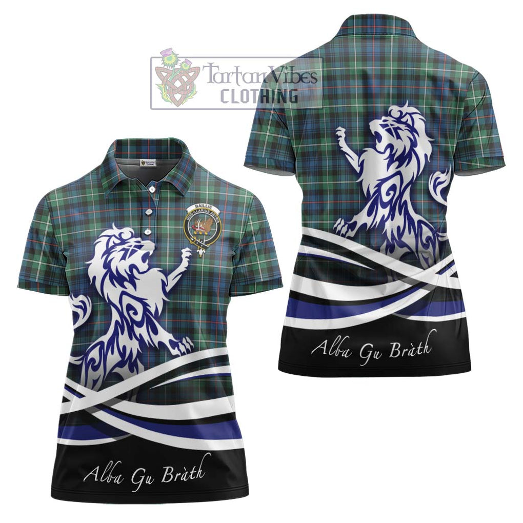 Baillie Ancient Tartan Women's Polo Shirt with Alba Gu Brath Regal Lion Emblem Women - Tartan Vibes Clothing