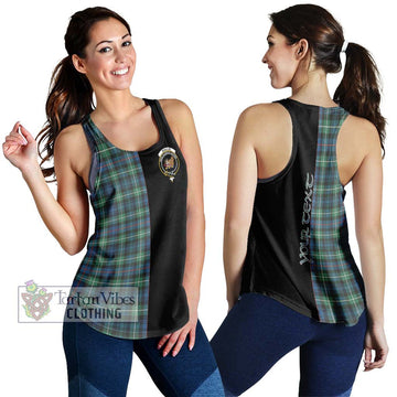 Baillie Ancient Tartan Women's Racerback Tanks with Family Crest and Half Of Me Style 4XL - Tartan Vibes Clothing