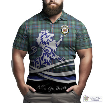 Baillie Ancient Tartan Polo Shirt with Alba Gu Brath Regal Lion Emblem