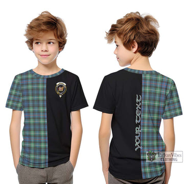 Baillie Ancient Tartan Kid T-Shirt with Family Crest and Half Of Me Style Youth XL Size14 - Tartan Vibes Clothing