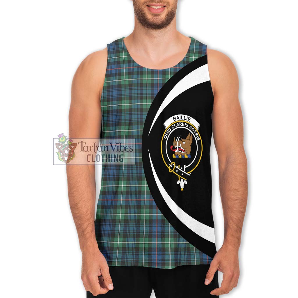 Baillie Ancient Tartan Men's Tank Top with Family Crest Circle Style Men - Tartan Vibes Clothing