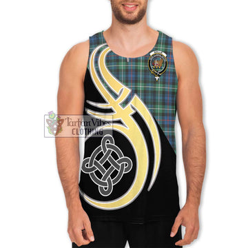 Baillie Ancient Tartan Men's Tank Top with Family Crest and Celtic Symbol Style Men - Tartan Vibes Clothing