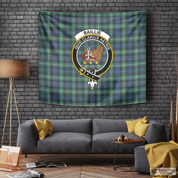 Baillie Ancient Tartan Tapestry Wall Hanging and Home Decor for Room with Family Crest