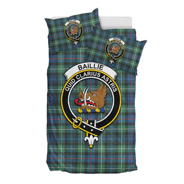 Baillie Ancient Tartan Bedding Set with Family Crest