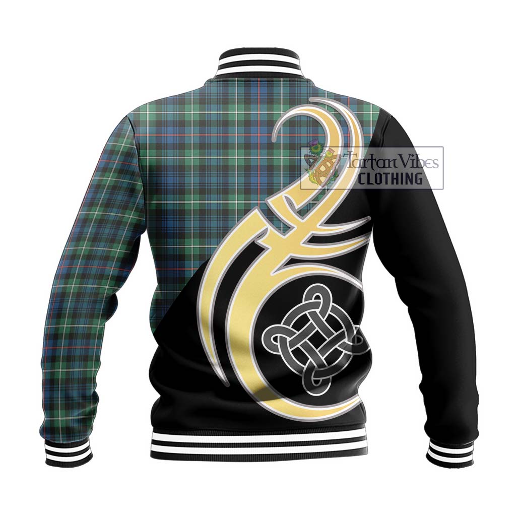 Baillie Ancient Tartan Baseball Jacket with Family Crest and Celtic Symbol Style - Tartan Vibes Clothing