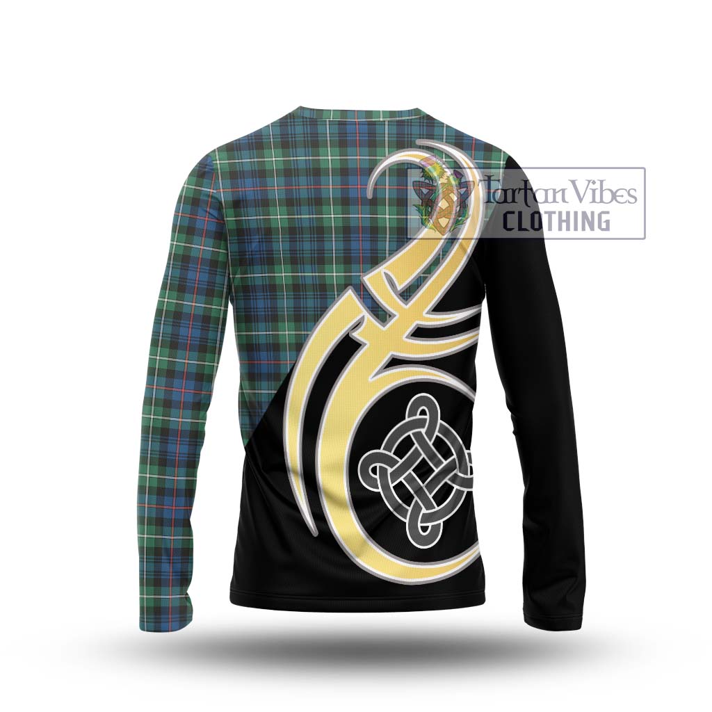 Baillie Ancient Tartan Long Sleeve T-Shirt with Family Crest and Celtic Symbol Style - Tartan Vibes Clothing
