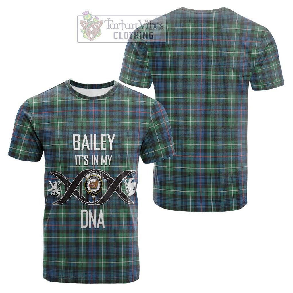 Tartan Vibes Clothing Baillie Ancient Tartan Cotton T-shirt with Family Crest DNA In Me Style