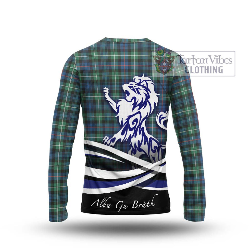 Baillie Ancient Tartan Long Sleeve T-Shirt with Alba Gu Brath Regal Lion Emblem - Tartan Vibes Clothing
