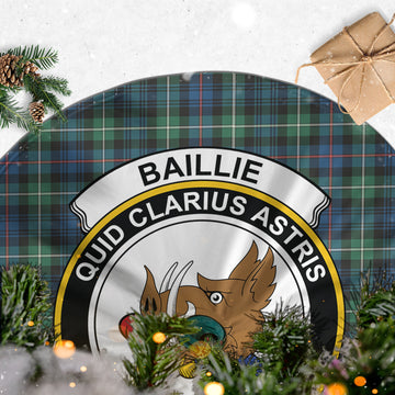 Baillie Ancient Tartan Christmas Tree Skirt with Family Crest - Tartan Vibes Clothing