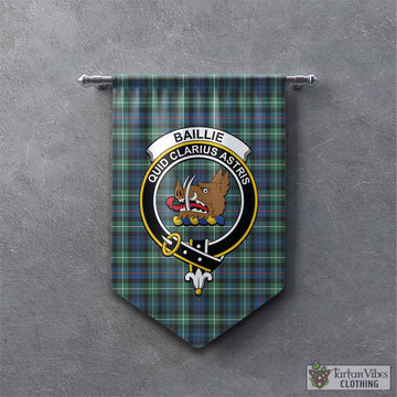 Baillie Ancient Tartan Gonfalon, Tartan Banner with Family Crest - Tartan Vibes Clothing