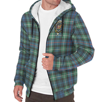Baillie Ancient Tartan Sherpa Hoodie with Family Crest - Tartan Vibes Clothing