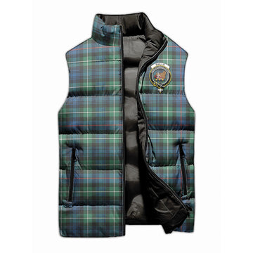 Baillie Ancient Tartan Sleeveless Puffer Jacket with Family Crest - Tartan Vibes Clothing