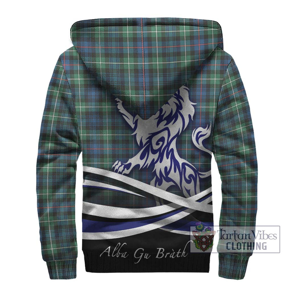 Baillie Ancient Tartan Sherpa Hoodie with Alba Gu Brath Regal Lion Emblem - Tartan Vibes Clothing