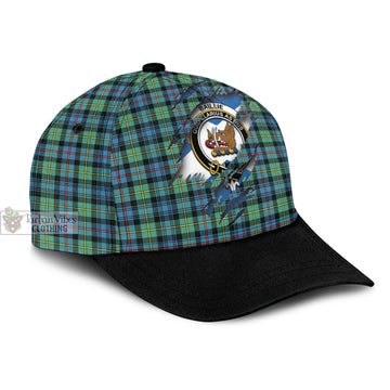 Baillie Ancient Tartan Classic Cap with Family Crest In Me Style