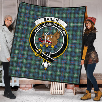 Baillie Ancient Tartan Quilt with Family Crest