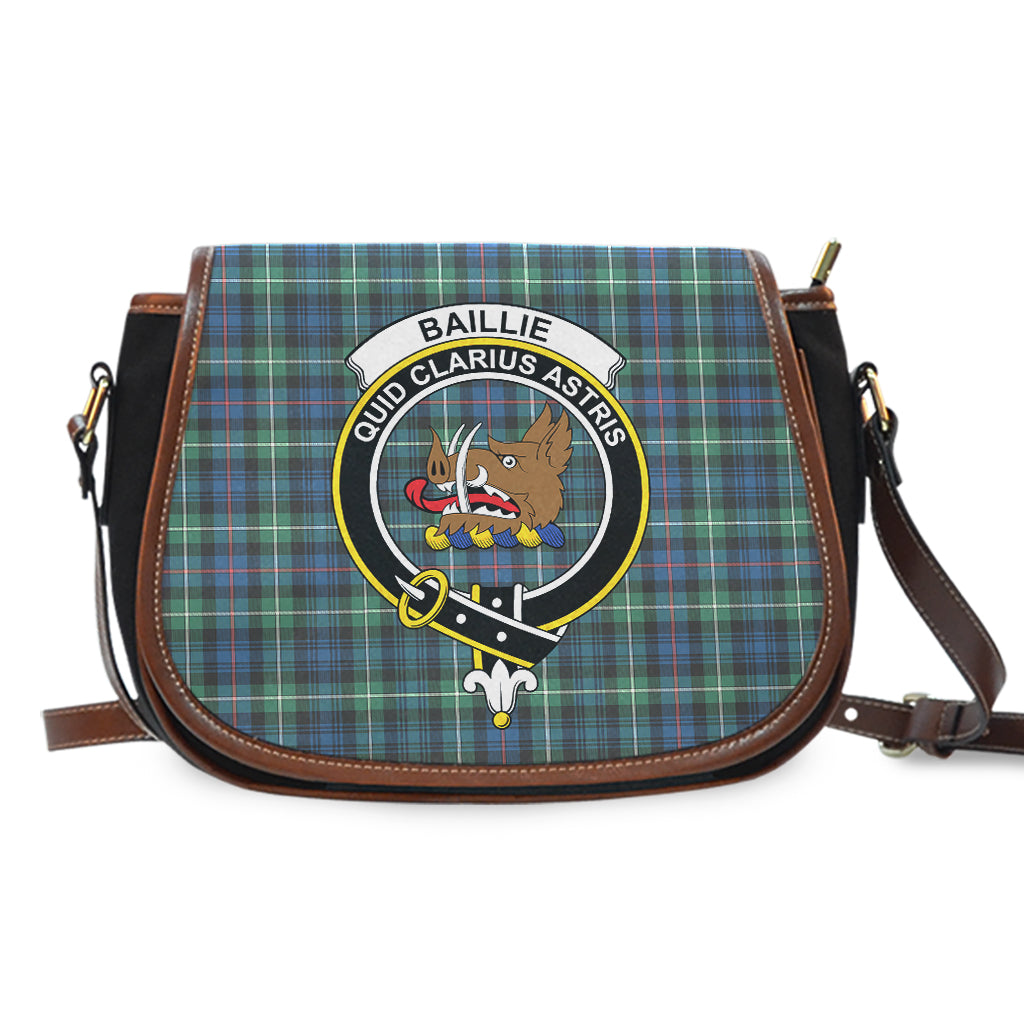 Baillie Ancient Tartan Saddle Bag with Family Crest - Tartan Vibes Clothing