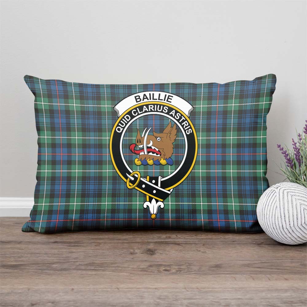 Baillie Ancient Tartan Pillow Cover with Family Crest - Tartan Vibes Clothing