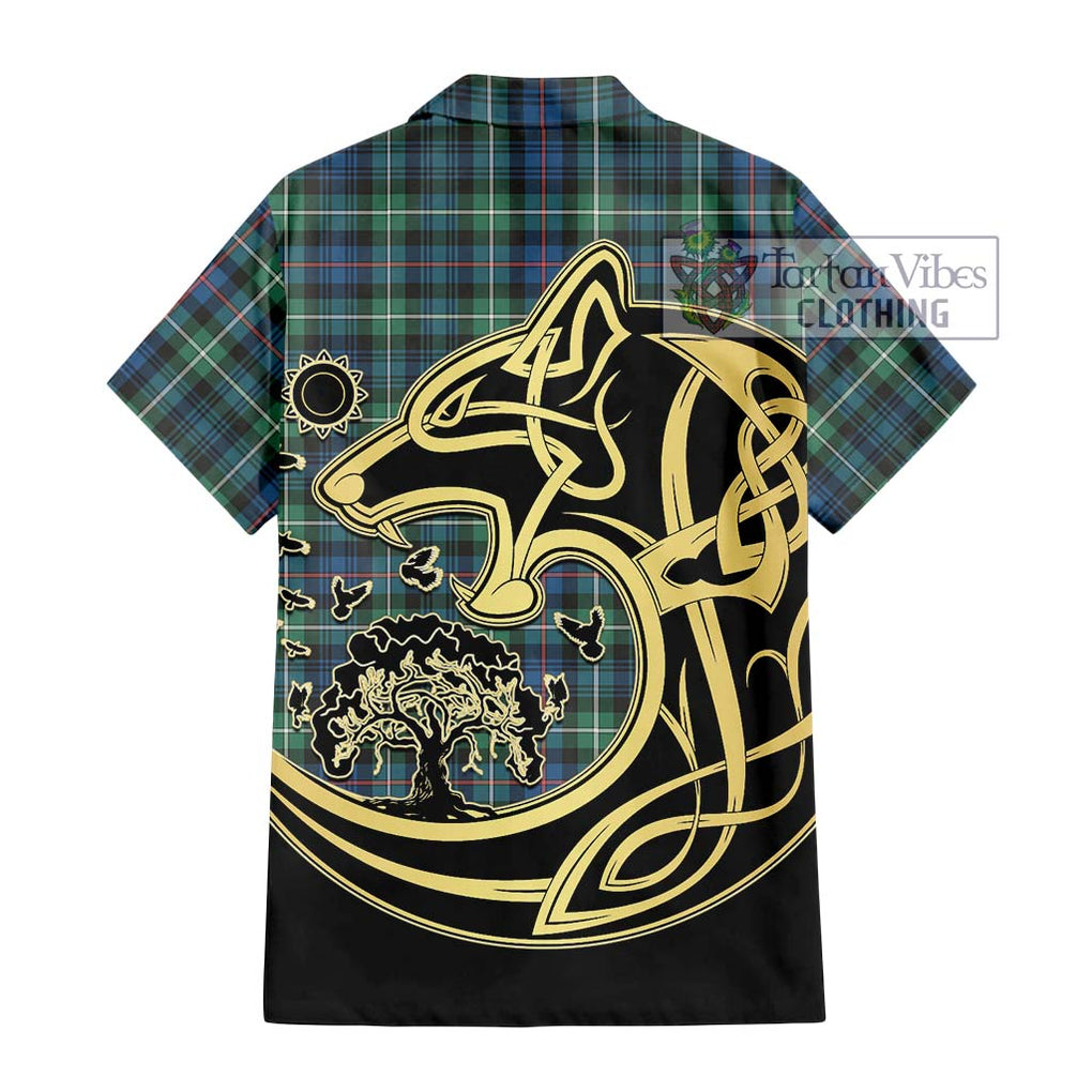 Baillie Ancient Tartan Hawaiian Shirt with Family Crest Celtic Wolf Style - Tartan Vibes Clothing