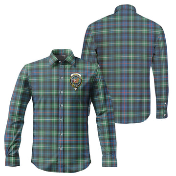 Baillie Ancient Tartan Long Sleeve Button Up Shirt with Family Crest