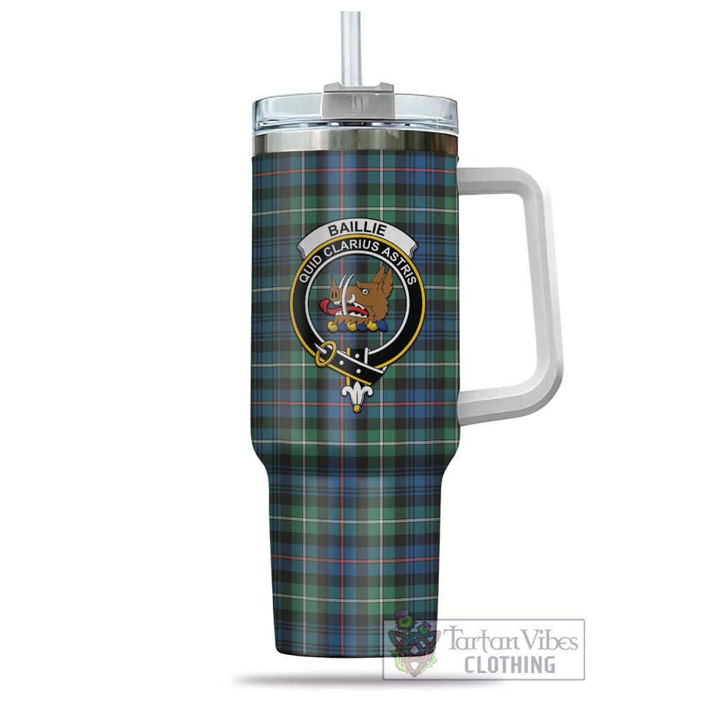 Baillie Ancient Tartan Tumbler with Handle with Family Crest - Tartan Vibes Clothing