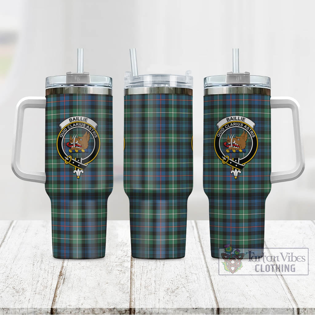 Baillie Ancient Tartan Tumbler with Handle with Family Crest - Tartan Vibes Clothing