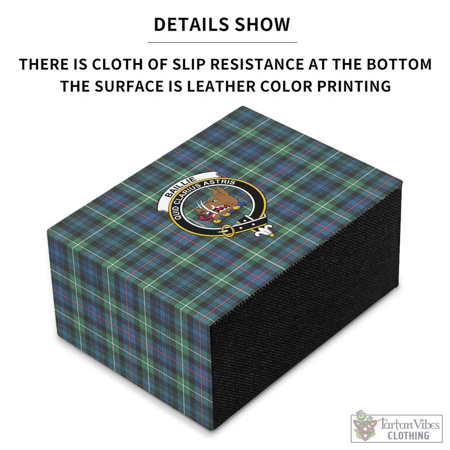 Baillie Ancient Tartan Pen Holder with Family Crest - Tartan Vibes Clothing