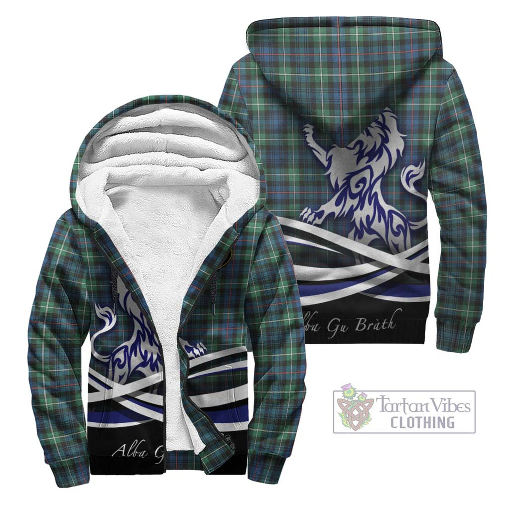 Baillie Ancient Tartan Sherpa Hoodie with Alba Gu Brath Regal Lion Emblem Unisex - Tartan Vibes Clothing