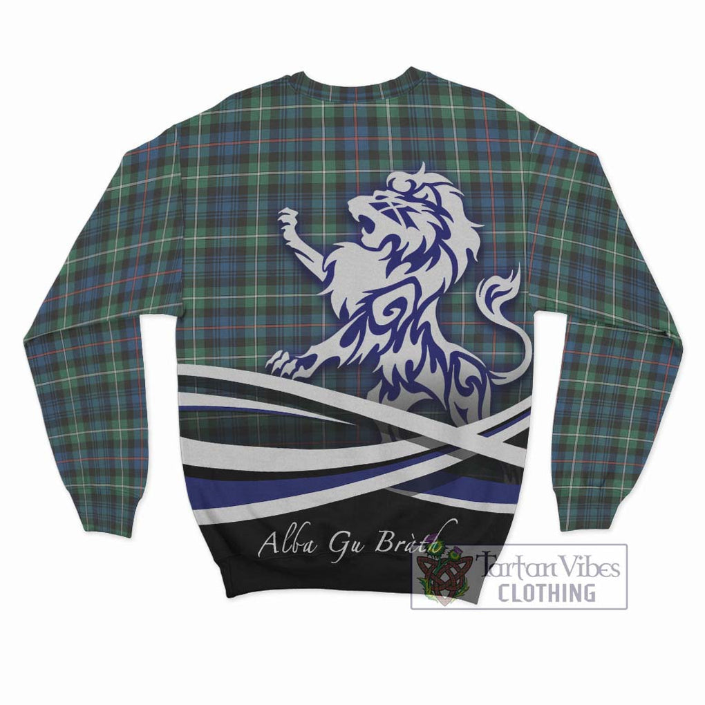 Baillie Ancient Tartan Sweatshirt with Alba Gu Brath Regal Lion Emblem - Tartan Vibes Clothing