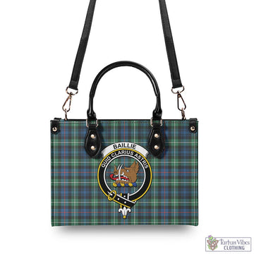Baillie Ancient Tartan Luxury Leather Handbags with Family Crest - Tartan Vibes Clothing