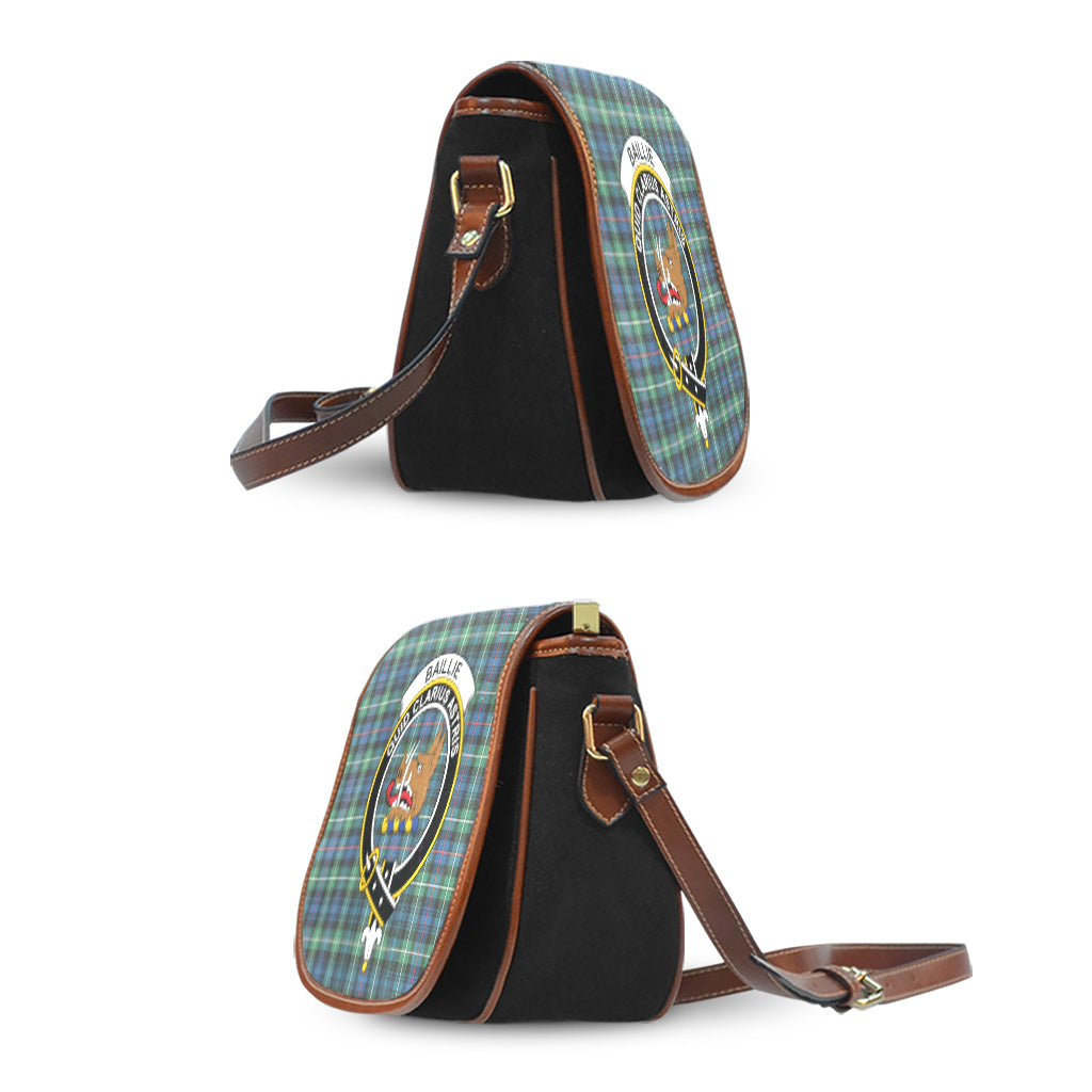 Baillie Ancient Tartan Saddle Bag with Family Crest - Tartan Vibes Clothing