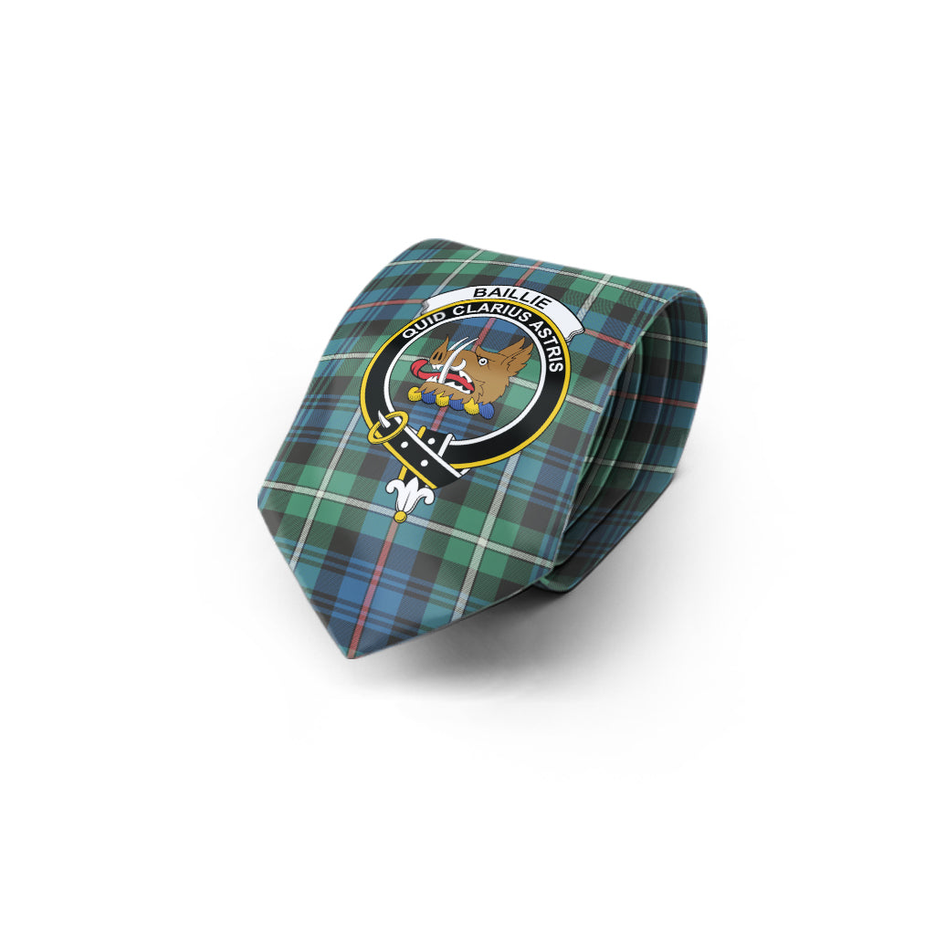 Baillie Ancient Tartan Classic Necktie with Family Crest - Tartan Vibes Clothing