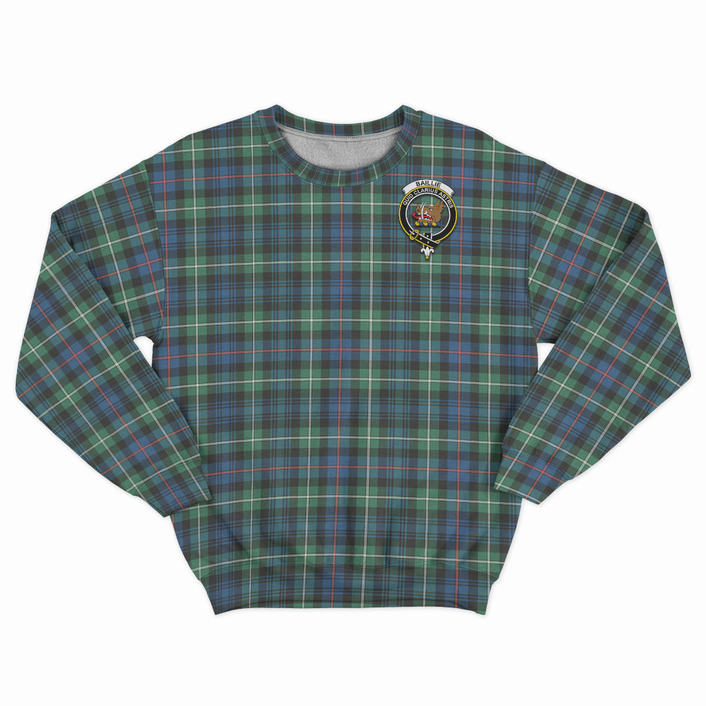 Baillie Ancient Tartan Sweatshirt with Family Crest - Tartan Vibes Clothing