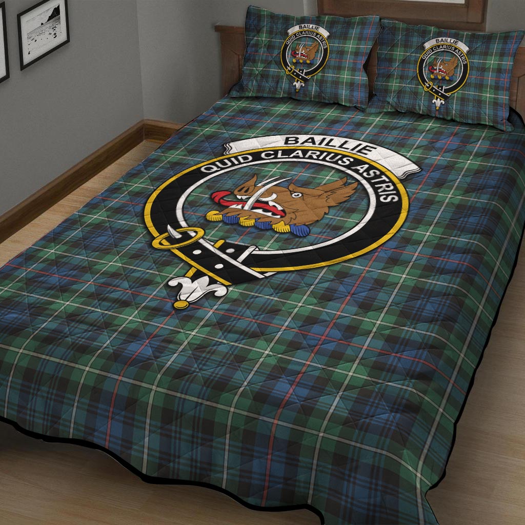 Baillie Ancient Tartan Quilt Bed Set with Family Crest - Tartan Vibes Clothing