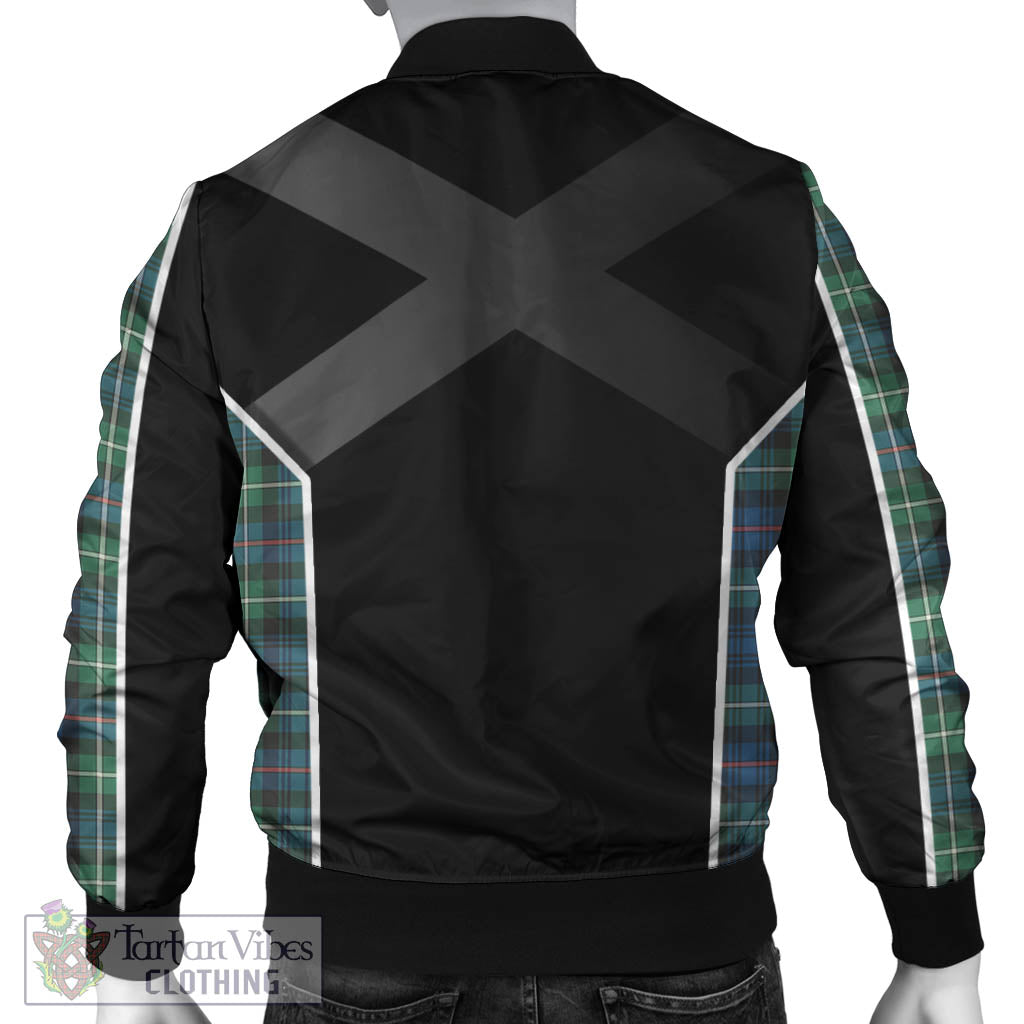 Baillie Ancient Tartan Bomber Jacket with Family Crest and Scottish Thistle Vibes Sport Style - Tartan Vibes Clothing