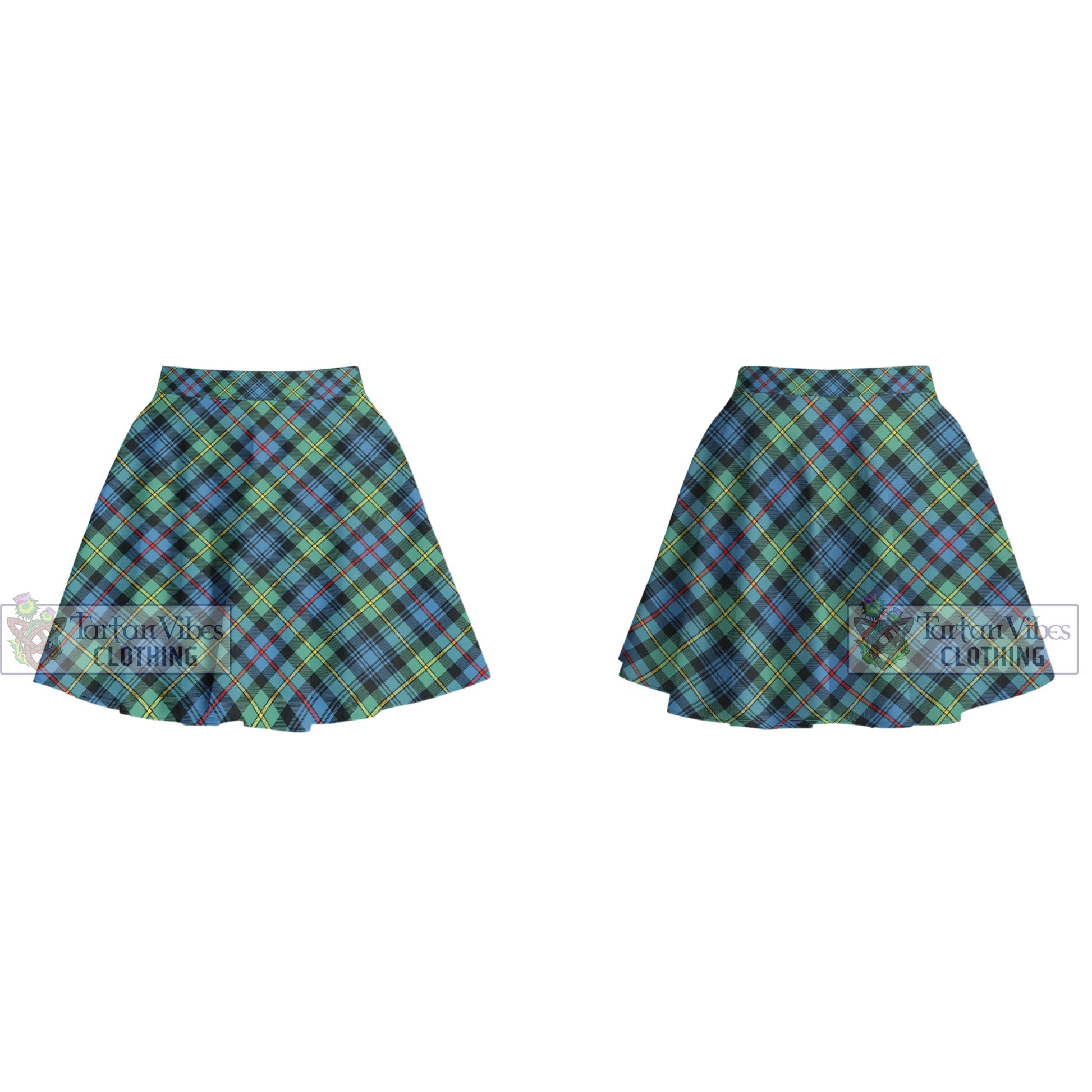 Tartan Vibes Clothing Baillie Ancient Tartan Women's Plated Mini Skirt