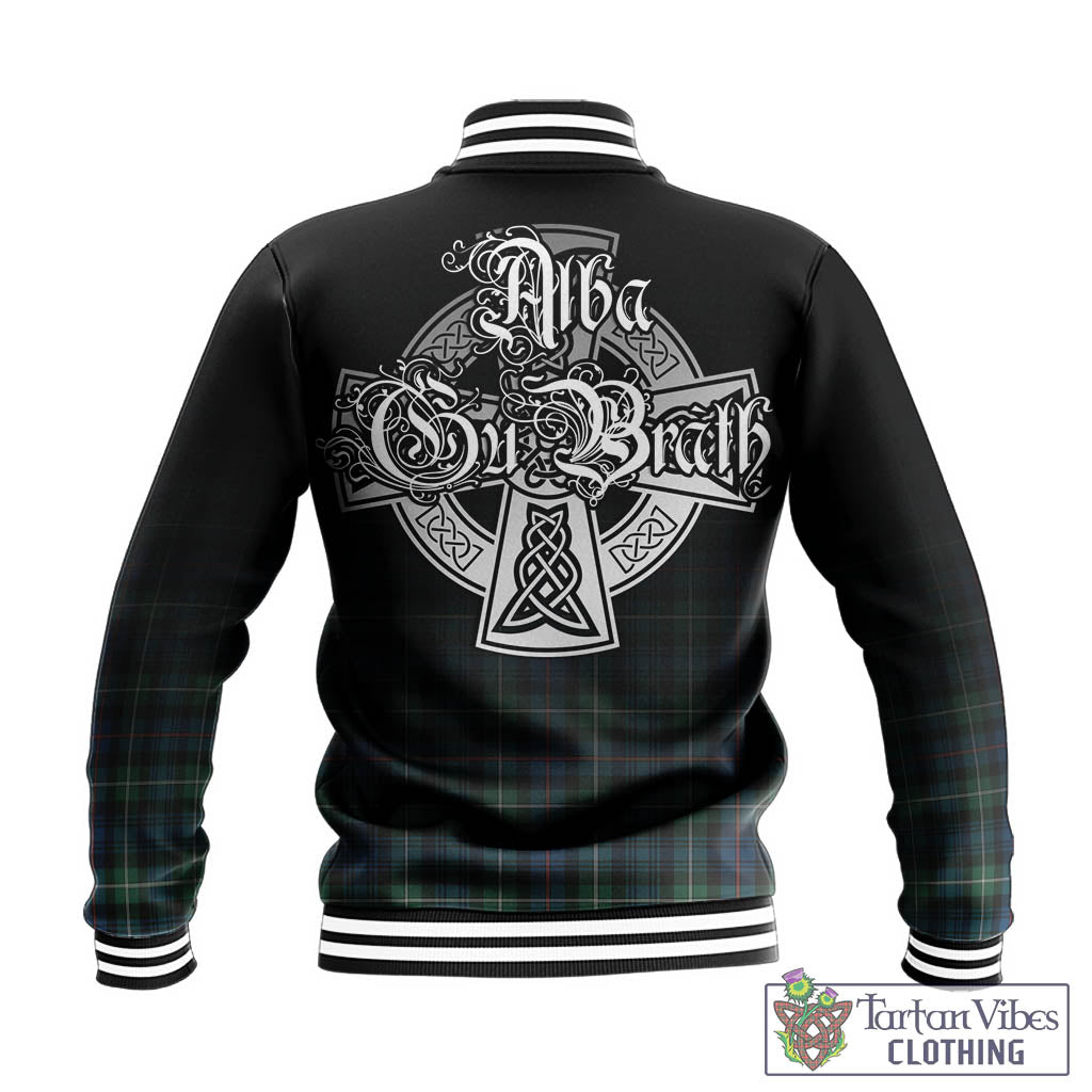 Tartan Vibes Clothing Baillie Ancient Tartan Baseball Jacket Featuring Alba Gu Brath Family Crest Celtic Inspired