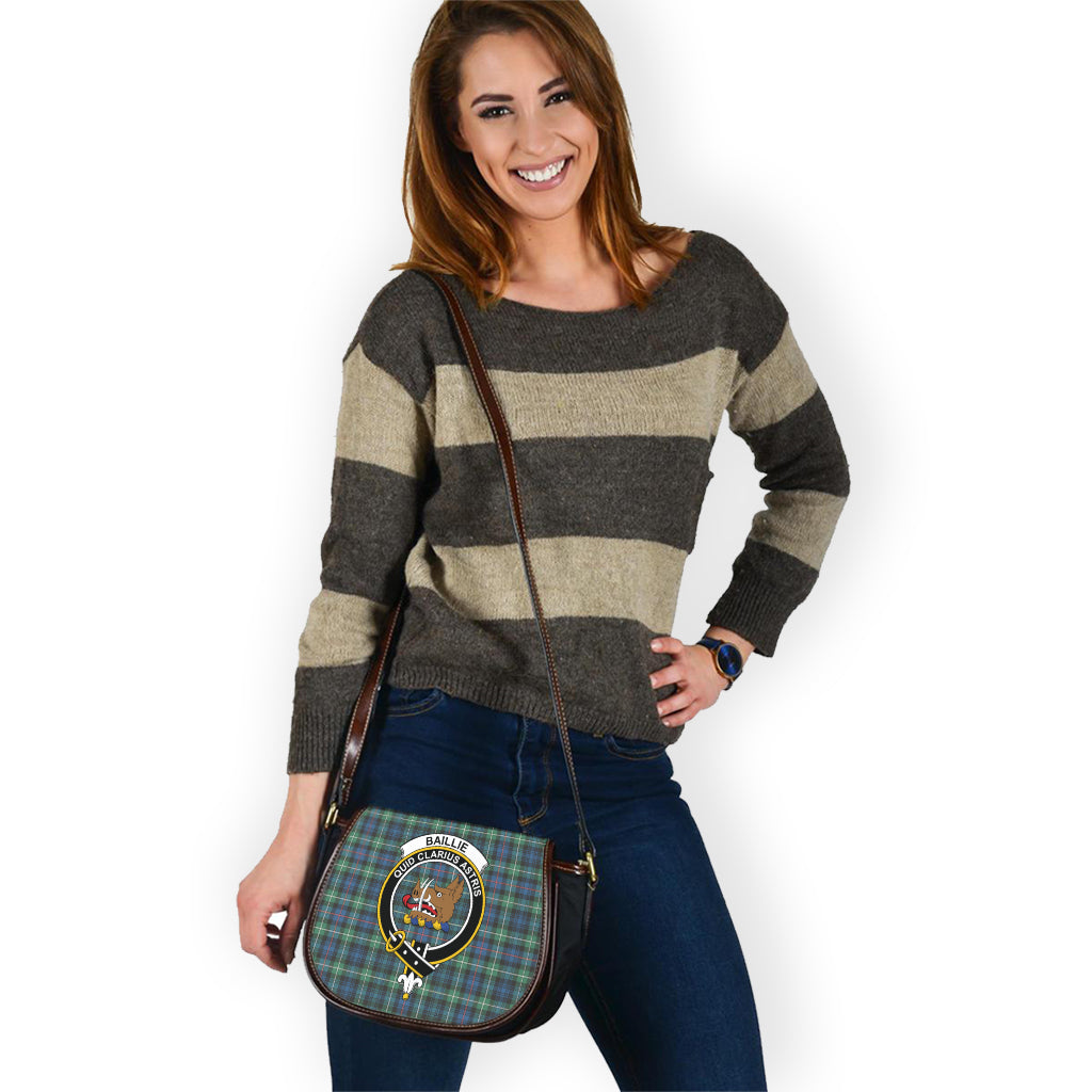 Baillie Ancient Tartan Saddle Bag with Family Crest - Tartan Vibes Clothing