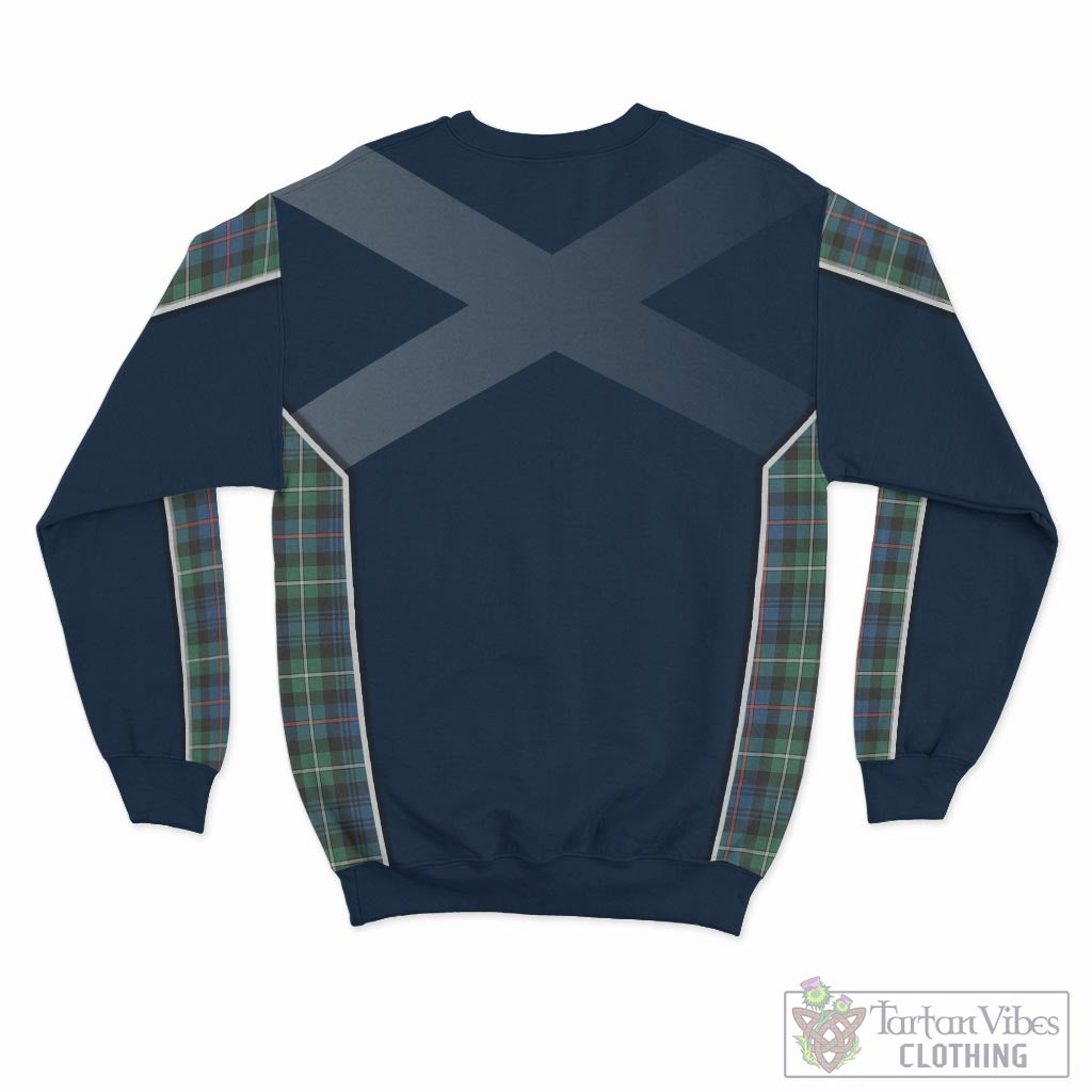 Baillie Ancient Tartan Sweatshirt with Family Crest and Scottish Thistle Vibes Sport Style - Tartan Vibes Clothing