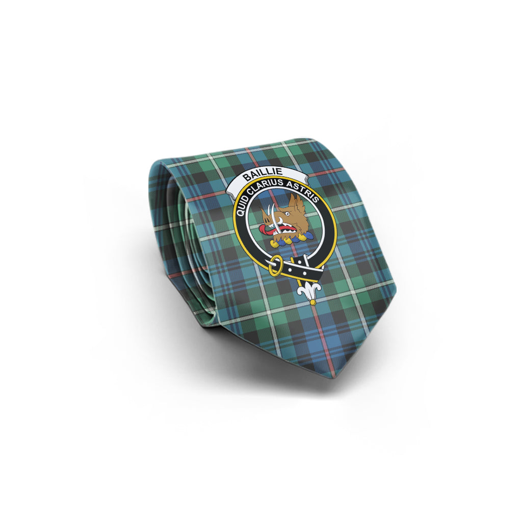 Baillie Ancient Tartan Classic Necktie with Family Crest - Tartan Vibes Clothing