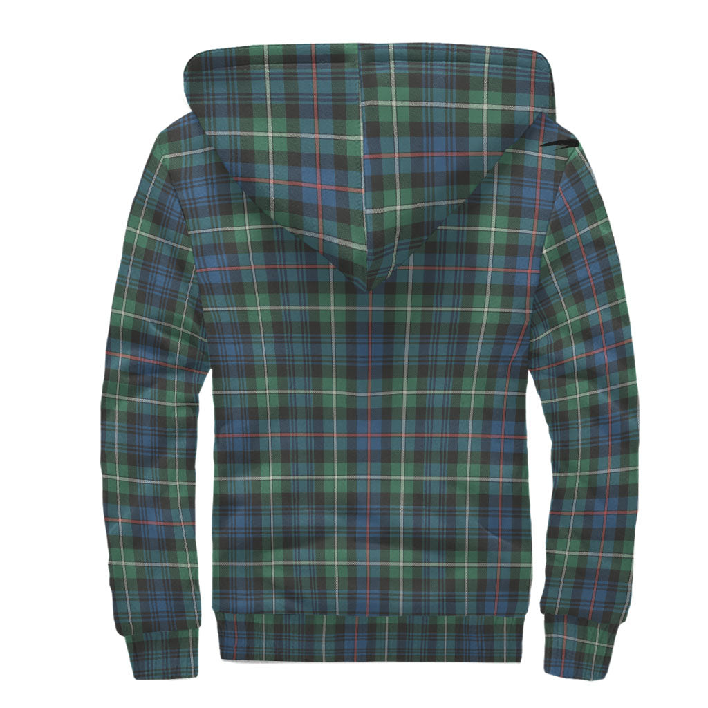 Baillie Ancient Tartan Sherpa Hoodie with Family Crest - Tartan Vibes Clothing