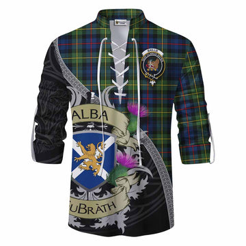 Baillie (Bailey) Tartan Family Crest Ghillie Kilt Shirt Lion Rampant Royal Thistle Shield Celtic Inspired Men - Tartan Vibes Clothing