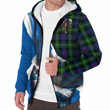 Baillie (Bailey) Tartan Sherpa Hoodie with Family Crest Scotland Patriotic Style Unisex S - Tartan Vibes Clothing