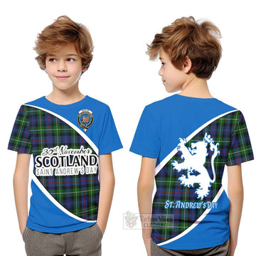 Baillie (Bailey) Family Crest Tartan Kid T-Shirt Celebrate Saint Andrew's Day in Style Youth XL Size14 - Tartan Vibes Clothing