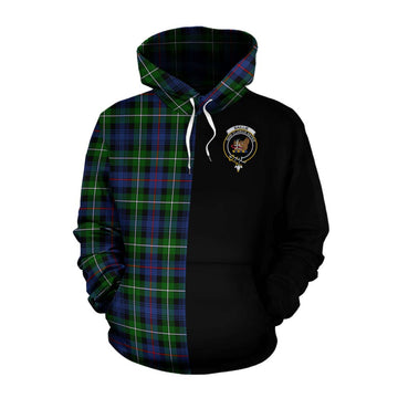 Baillie (Bailey) Tartan Cotton Hoodie with Family Crest and Half Of Me Style Pullover Hoodie XS - Tartan Vibes Clothing