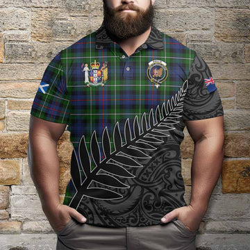 Baillie (Bailey) Crest Tartan Polo Shirt with New Zealand Silver Fern Half Style Kid - Tartan Vibes Clothing