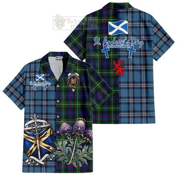 Baillie (Bailey) Tartan Hawaiian Shirt Happy St. Andrew's Day Half Tartan Style Kid - Tartan Vibes Clothing